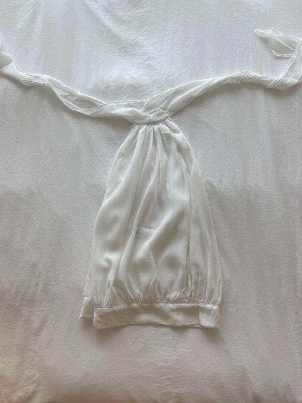 Gimaguas white halter top with tie back detail